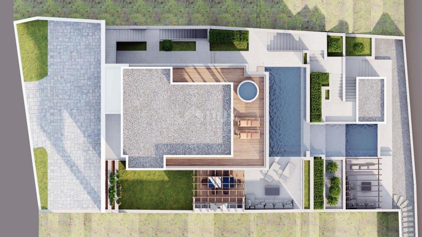 OPATIJA - luksuzna moderna villa 300m2 s bazenom i pogledom na more + uređena okućnica 650m2