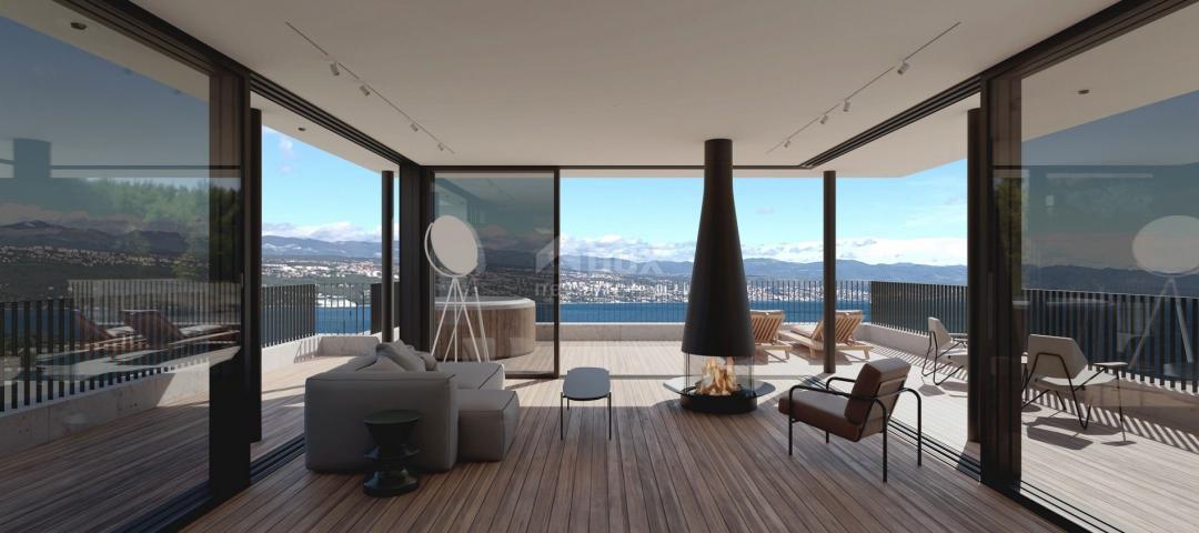 OPATIJA - luksuzna moderna villa 300m2 s bazenom i pogledom na more + uređena okućnica 650m2