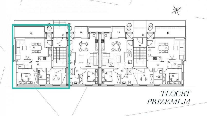 ISTRIA, ŽMINJ - Apartment on the ground floor of a new building