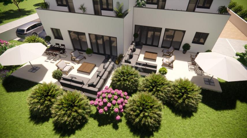 ZADAR, ZATON – Zweistöckiges Apartment mit privatem Pool und großem Garten! Neubau! B5