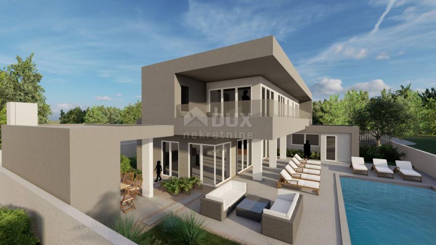 ZADAR, ZATON - Ideal building plot in Zaton with a building permit and a project for a modern villa 