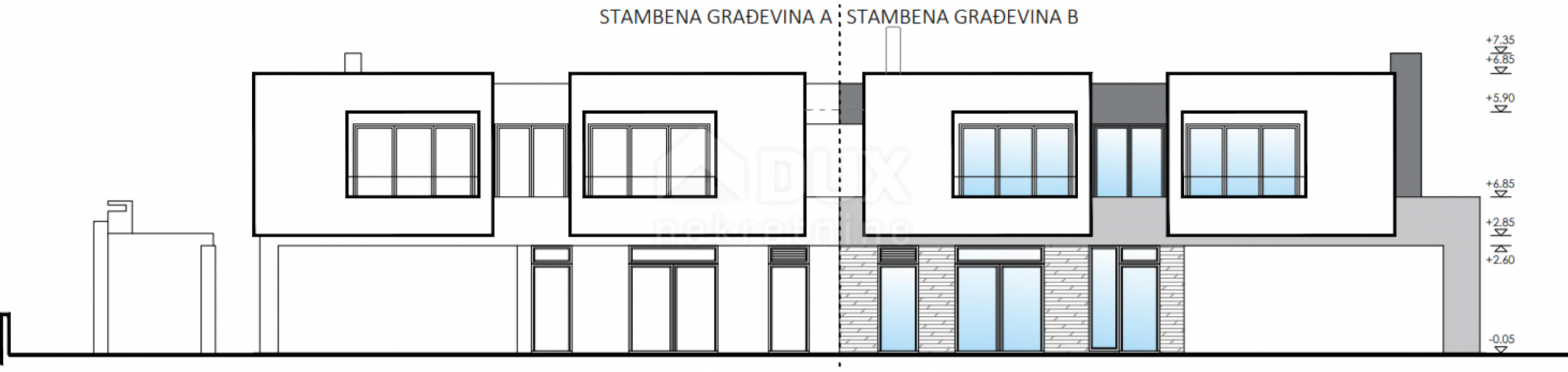 ZADAR, ZATON - Luxury Semi-detached Villa with Heated Pool, Sauna and Gym! New construction! B1