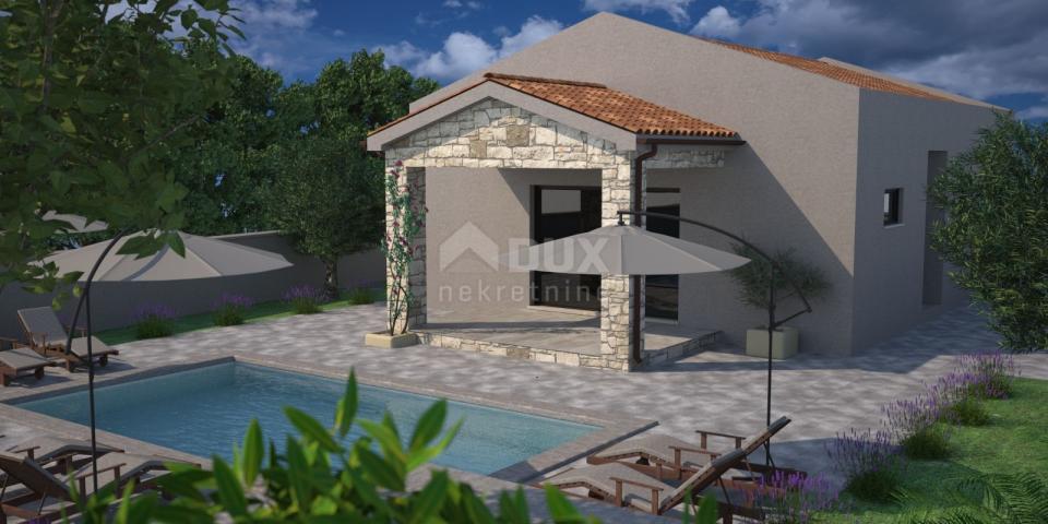 ISTRIA, SAVIČENTA - Building plot with issued building permit