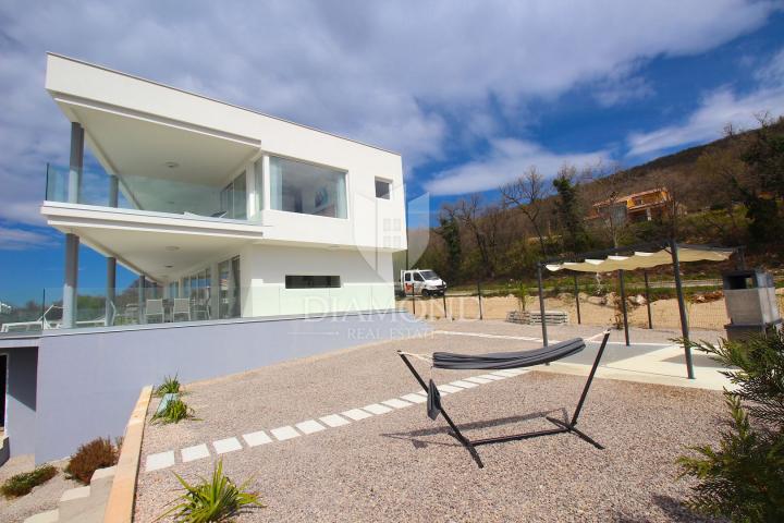 Labin, surroundings, luxury house with sea view