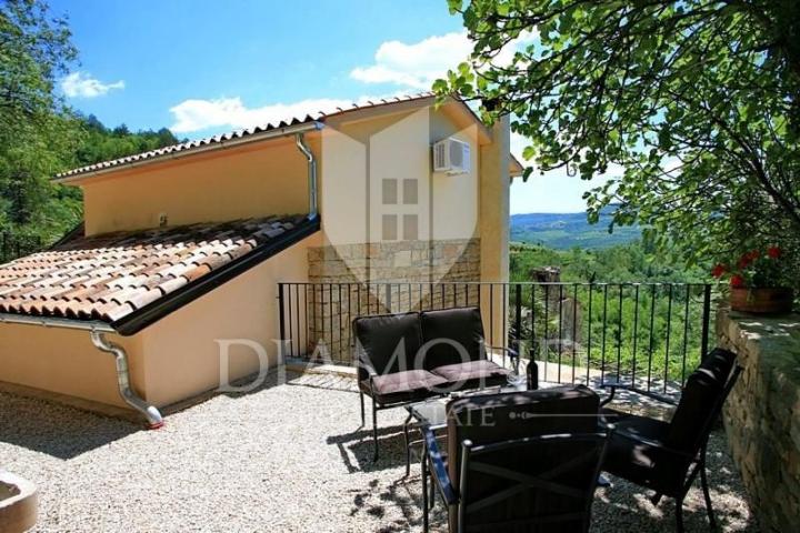 Oprtalj surroundings, villa with pool and panoramic view