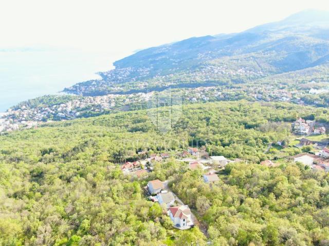 Opatija, okolica, građevinsko zemljište sa panoramskim pogledom na Kvarner