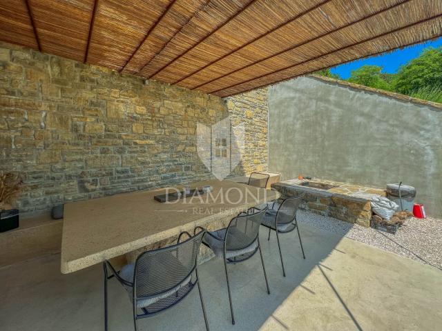 Oprtalj surroundings, designer stone house with swimming pool