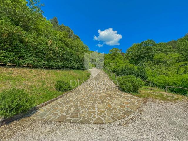 Oprtalj surroundings, designer stone house with swimming pool