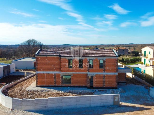 Poreč, Umgebung. Designervilla mit Wellness und Meerblick