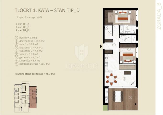 Apartment  Novigrad, 98m2