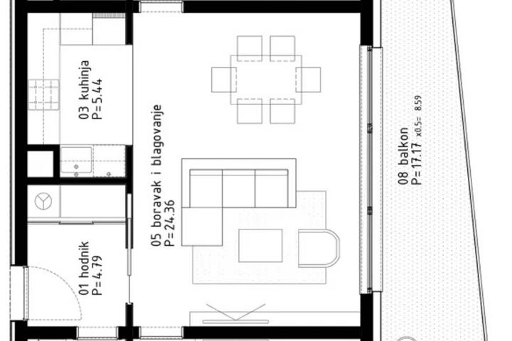 Poreč, moderan stan na atraktivnoj lokaciji C111, NKP 72, 89 m2 svega 800 m od mora