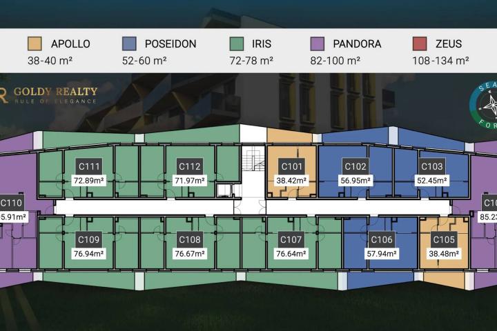 Poreč, moderan stan na atraktivnoj lokaciji C111, NKP 72, 89 m2 svega 800 m od mora