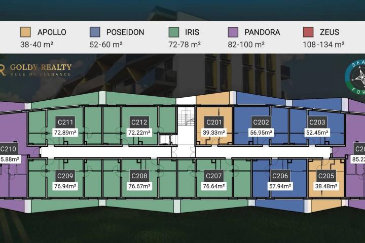 Poreč, moderan stan na atraktivnoj lokaciji C111, NKP 72, 89 m2 svega 800 m od mora