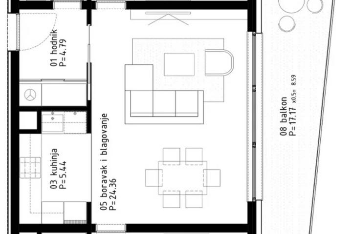 Poreč, moderan stan na atraktivnoj lokaciji C111, NKP 72, 89 m2 svega 800 m od mora