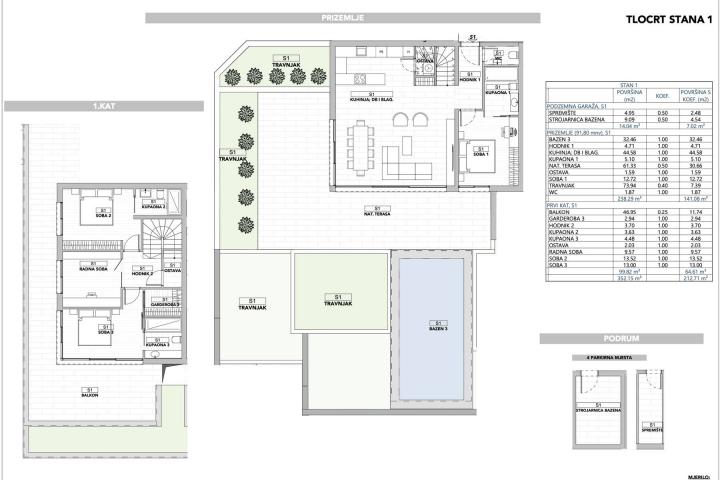 Opatija, dvoetažni, četverosobni stan s pogledom na cijeli Kvarner, NKP 212, 71 m2