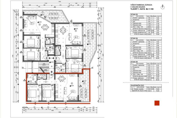 Istra, Ližnjan, prekrasan dvosoban stan 80 m2, novogradnja, 700 m od mora