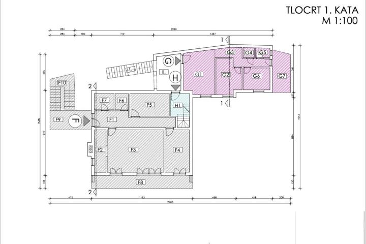 Istra, Premantura, dvosoban stan G na prvom katu  vrtom NKP 42, 30 m2 