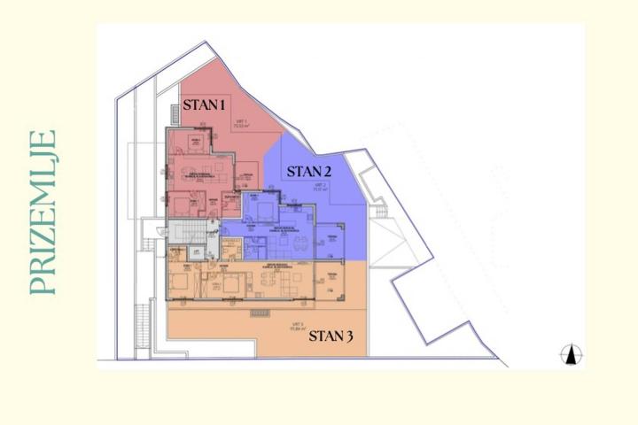 Opatija, stan A2 u prizemlju, moderna novogradnja  72, 82 m2 u blizini mora