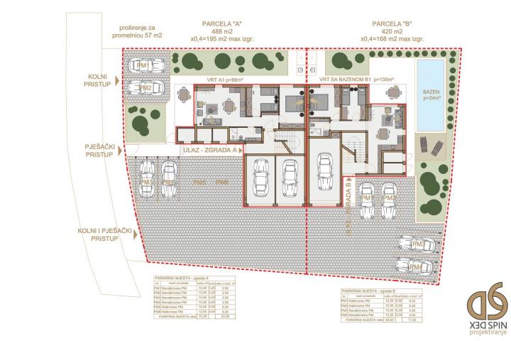 Pula, Šijana - vrhunski stambeni projekt NOVOGRADNJE, stan B2, NKP 58, 92 m2