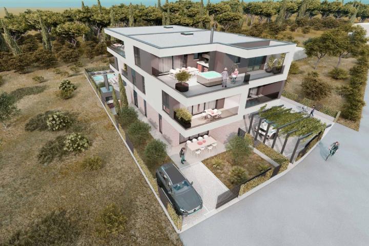 Pula, Šijana - vrhunski stambeni projekt NOVOGRADNJE, stan B2, NKP 58, 92 m2