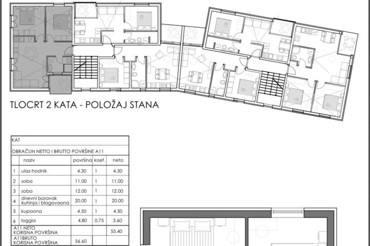 Istra, Medulin, dvosoban stan 300 m od mora-PRILIKA