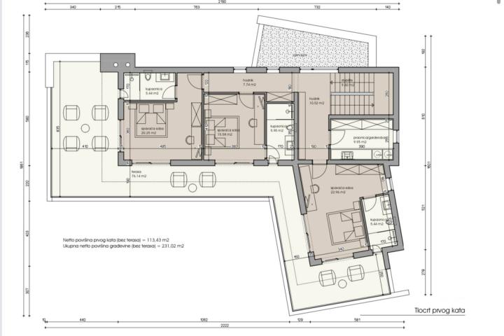 Istra, okolica Marčane - građevinsko zemljište 3040 m2 s gotovim projektom za 3 vile