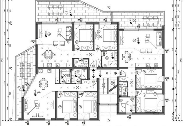 Istra, Ližnjan,  S3 dvosoban stan na prvom katu, 75m2, 700 metara od mora