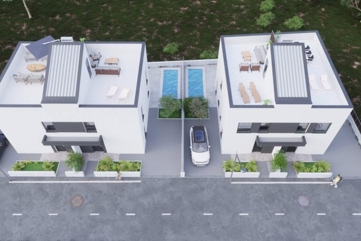 Istra, Peroj - moderna duplex kuća sa pogledom na more i bazenom, NKP 111. 21 m2