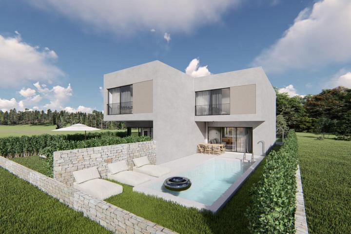 Pirovac, vila s bazenom i dvije stambene jedinice, NKP 239, 12 m2