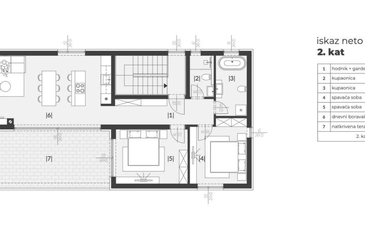 Istra, Medulin, trosoban stan NKP 90 m2 u atraktivnom dijelu Medulina