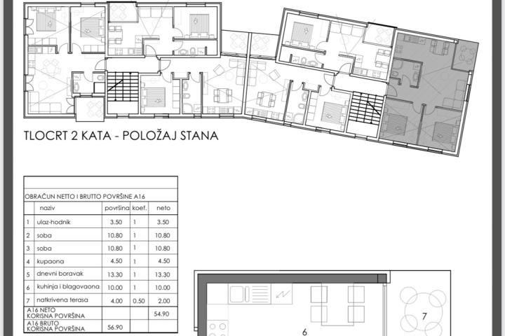 Istra, Medulin, A16 stan s terasom 56, 90m2, 300 m od plaže