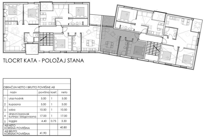 Istra, Medulin, A8 stan u izgradnji 41, 90 m2, 300 m od mora