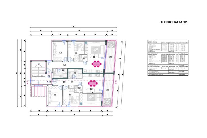 Ližnjan, moderan elegantan  stan S3 na prvom katu NKP 72, 50 m2 pogled more