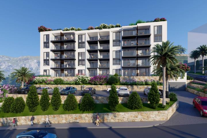 Makarska, novogradnja, dvosoban stan s pogledom na more, 63. 64m2