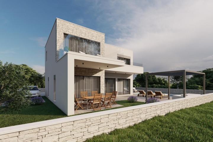 Istra, Poreč, luksuzna vila sa bazenom, 240 m2, roh-bau