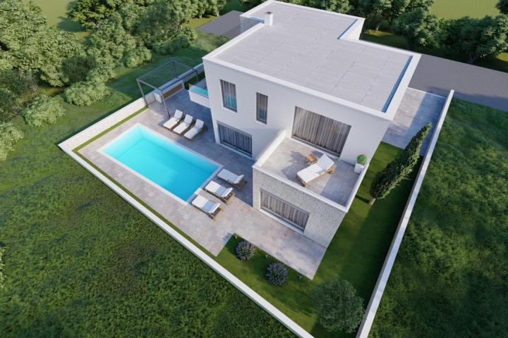 Istra, Poreč, luksuzna vila sa bazenom, 240 m2, roh-bau