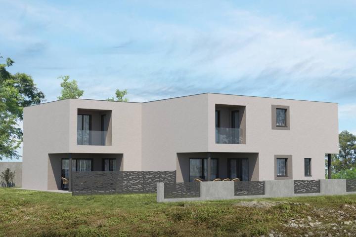 Istra, Labin - stan B u kvalitetnoj duplex kući novogradnje s vrtom, NKP 136. 50 m2