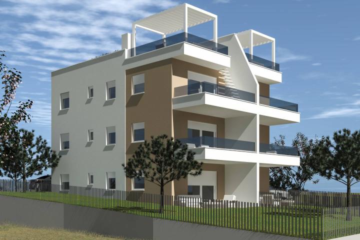 Pag, Mandre trosoban stan-apartman S3 na drugom katu (penthouse) NKP 71 m2 NOVOGRADNJA