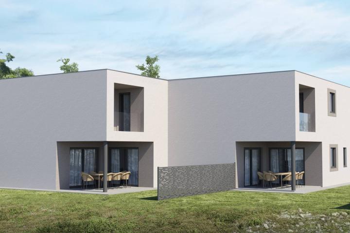 Istra, Labin - četverosoban stan B u kvalitetnoj duplex kući novogradnje s vrtom, NKP 136. 50 m2