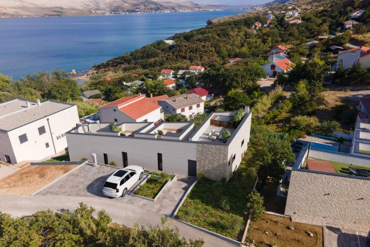 Pag, Bošana, NOVOGRADNJA, luksuzna villa na jedinstvenoj lokaciji