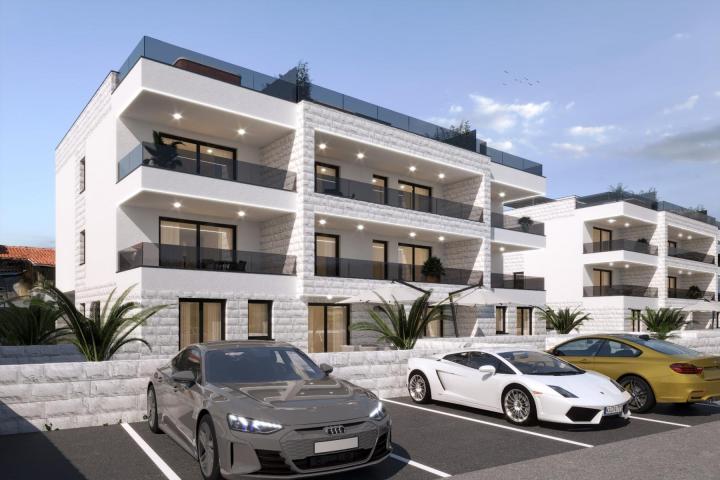 Zadar, Privlaka, NOVOGRADNJA luksuzan dvosoban stan NKP 74, 90m2 s vrtom