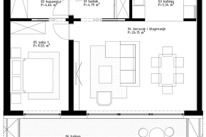 Poreč, moderan stan na atraktivnoj lokaciji C306, NKP 57, 32 m2 svega 800 m od mora