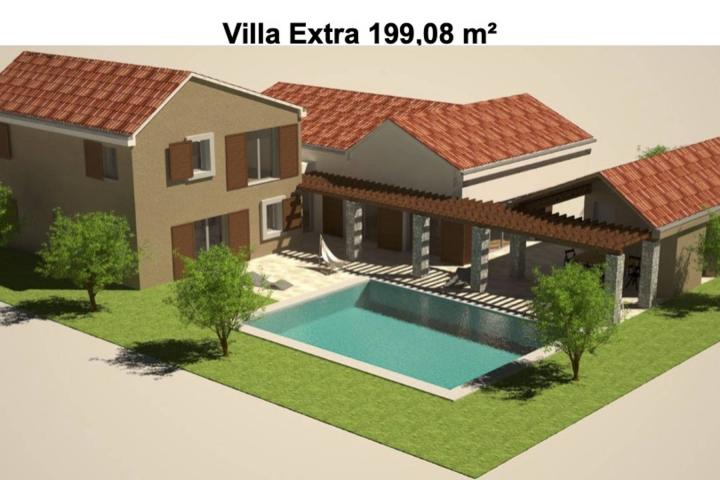 Istra, Kršan, zemljište 45. 000 m2 s projektom za 32 ville