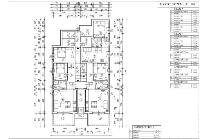 Poreč, okolica, dvosoban stan s vrtom, NKP 59 m2, parking mjesto