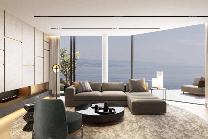 Opatija, prekrasan luksuzni četverosoban penthouse, NKP 177 m2, pogled na more 