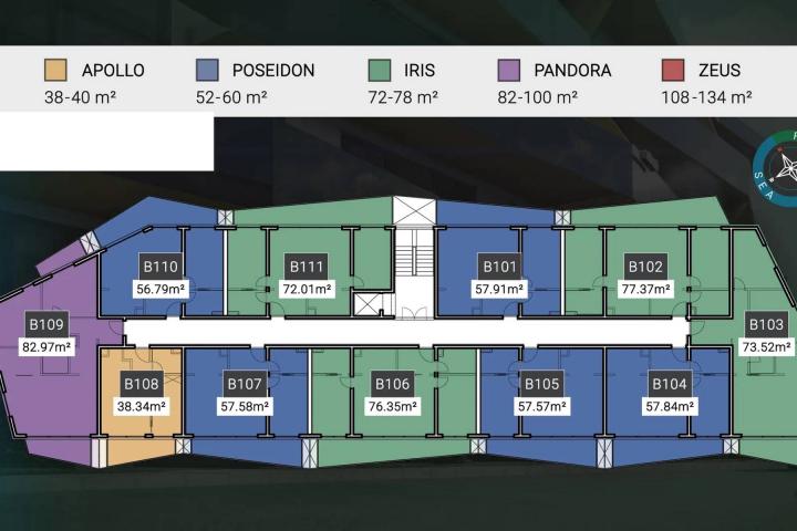 Poreč, moderan stan na atraktivnoj lokaciji B309, NKP 71. 99 m2, svega 800 m od mora