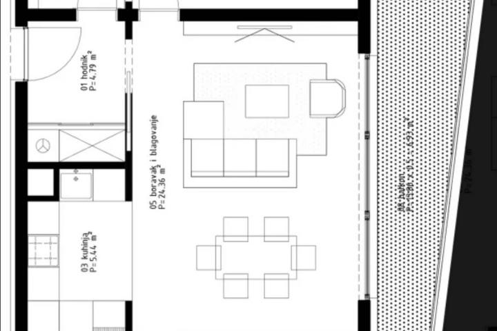 Poreč, moderan stan na atraktivnoj lokaciji B306, NKP 72. 58 m2, svega 800 m od mora