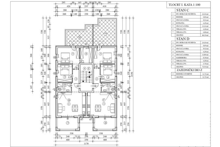 Poreč, okolica, dvosoban stan, NKP 66, 18 m2, parking mjesto