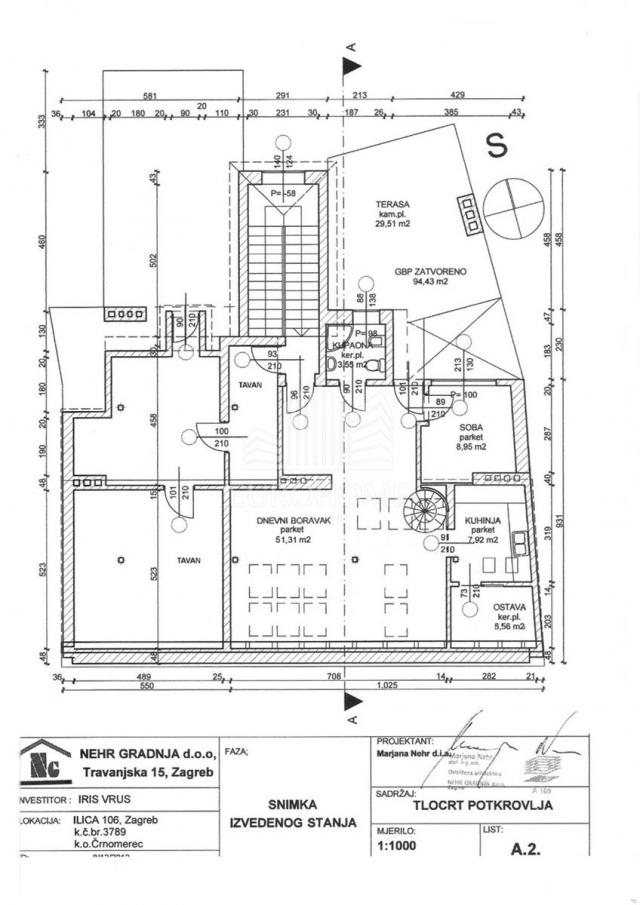 STAN 130m2, DVOETAŽNI, KOD BRITANCA, CENTAR