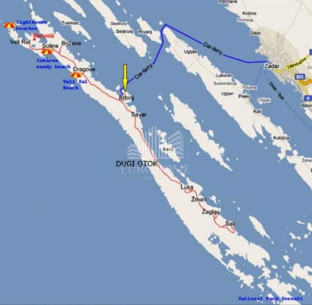 Dugi otok - Brbinj, građevinsko zemljište u blizini mora